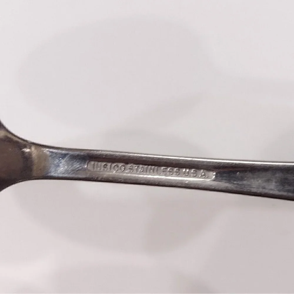 Set Of 6 Insico USA Stainless Steel Soup Spoons Flatware Oval Handle Unknown